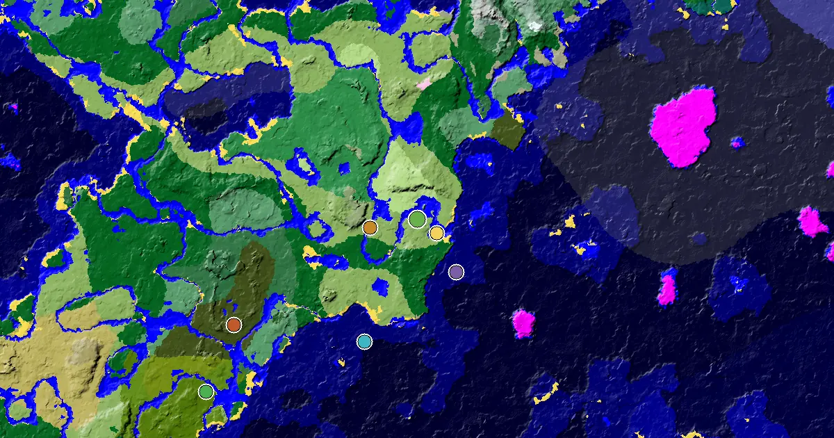 a Village Beside Spawn Near a Plains Spawn — biome and structure map