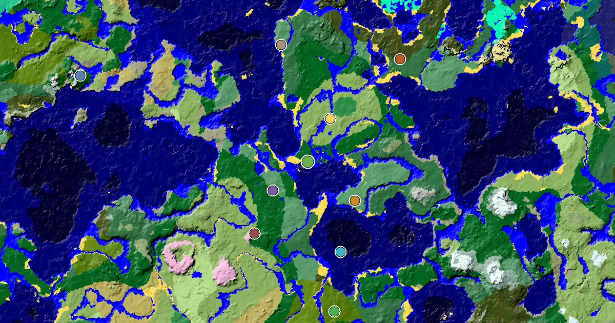 Forest Seed With a Mansion Within Reach — biome and structure map