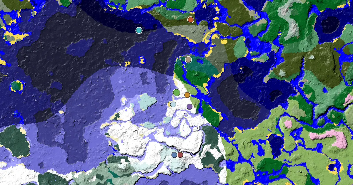 Snowy Plains Seed With a Trial Chamber by Spawn — biome and structure map