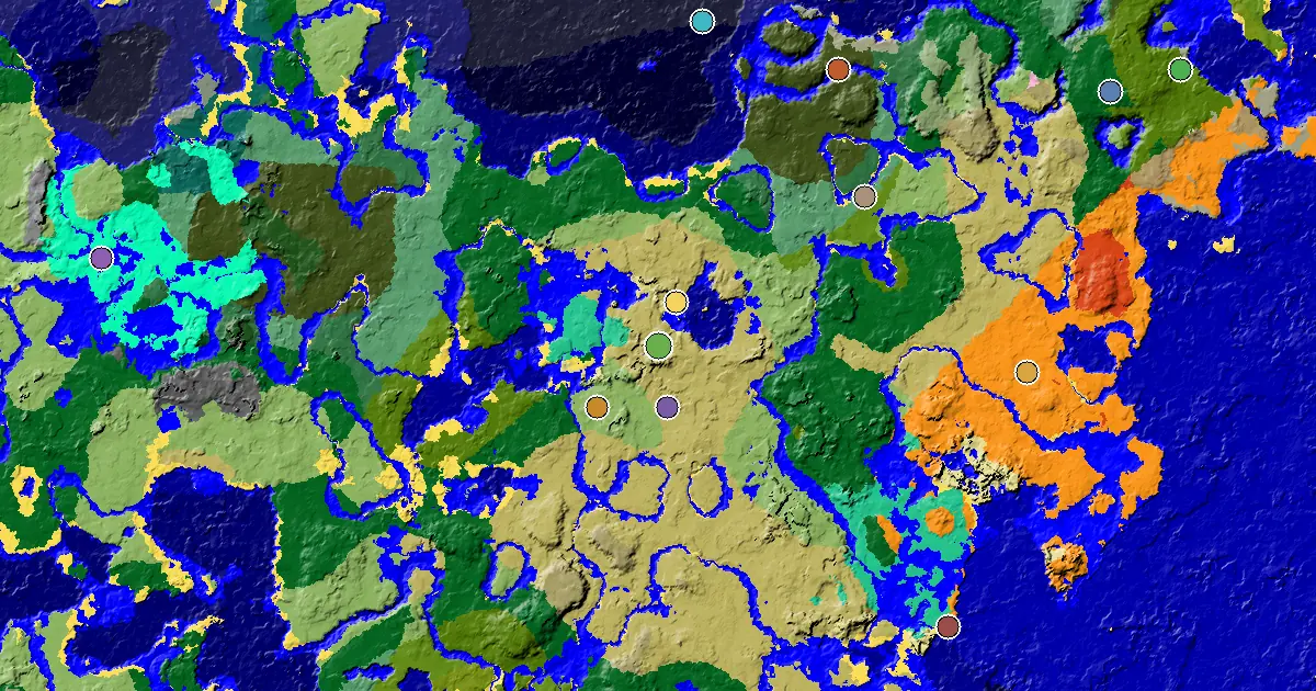 Minecraft Savanna Seed: a Village Beside Spawn — biome and structure map