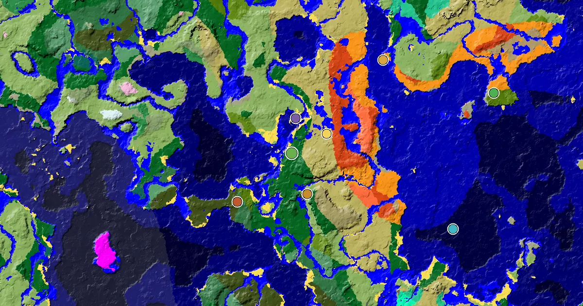 Forest Seed With a Mansion Within Reach — biome and structure map