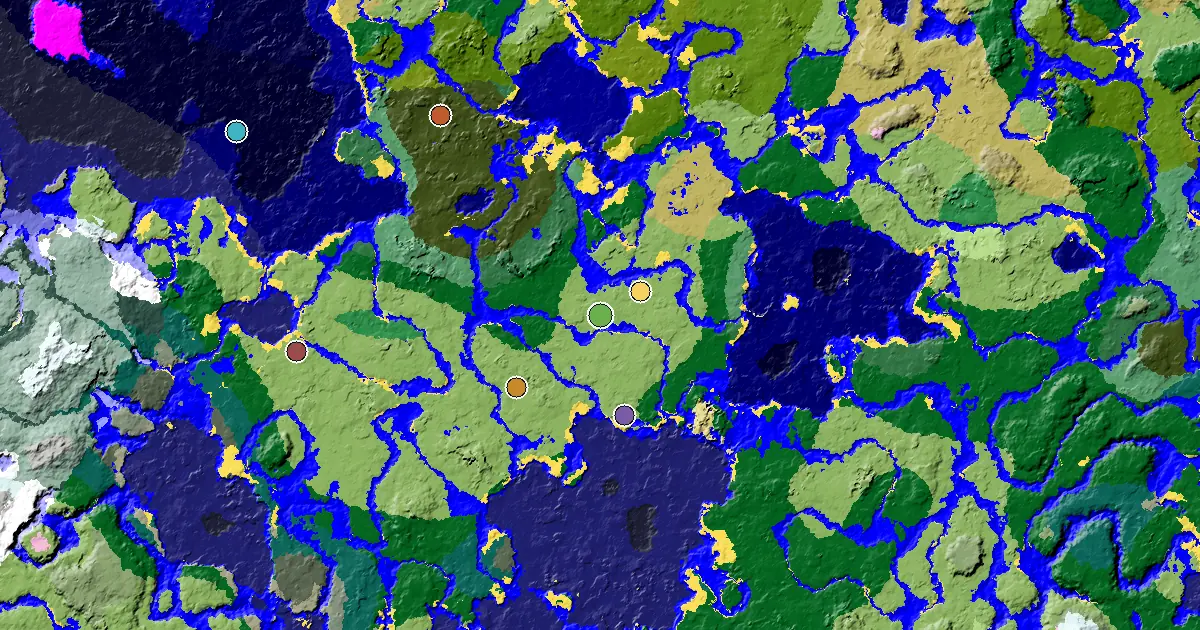Minecraft Plains Seed: a Village Beside Spawn — biome and structure map