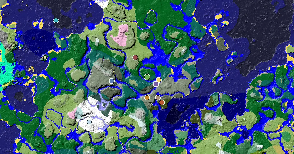 a Woodland Mansion Nearby Near a Forest Spawn — biome and structure map