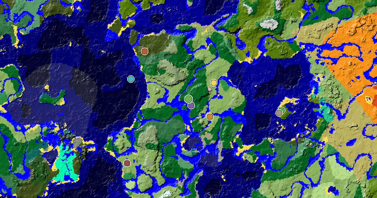 Forest Seed With a Mansion Within Reach — biome and structure map
