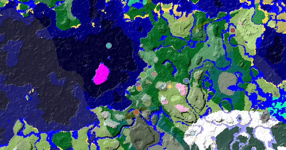 Minecraft Old Growth Birch Forest Seed: a Mansion Within Reach — biome and structure map