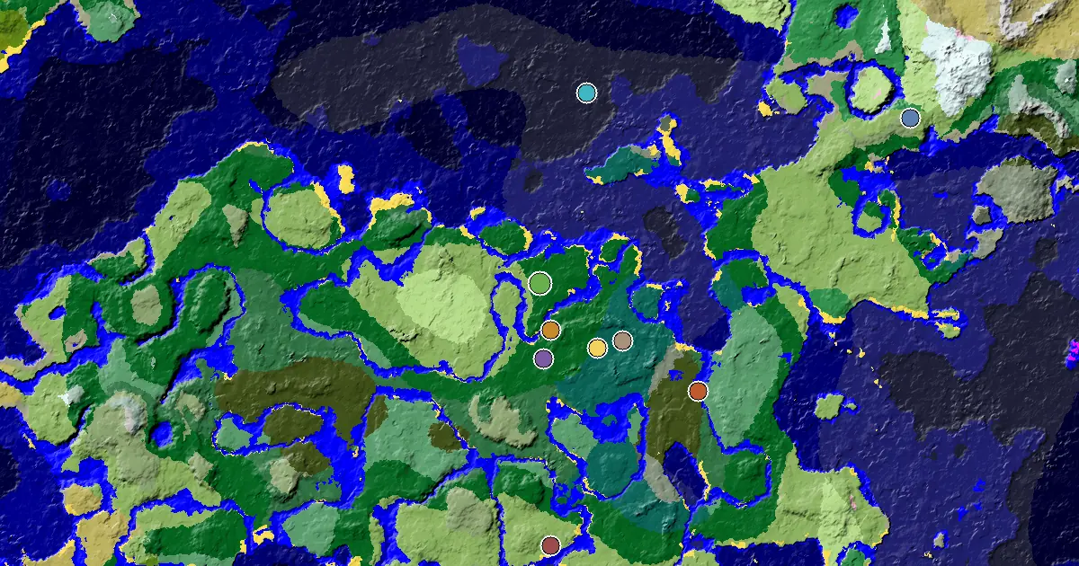 Forest Spawn — a Mansion Within Reach — biome and structure map