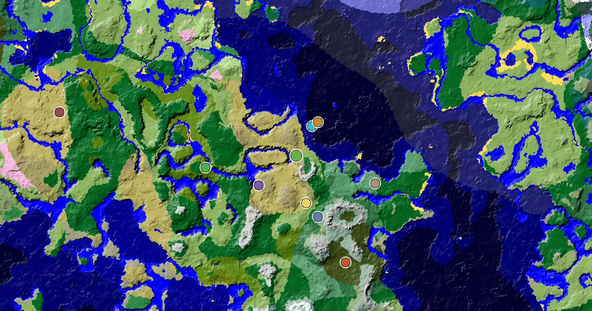 Savanna Spawn — a Mansion Within Reach — biome and structure map