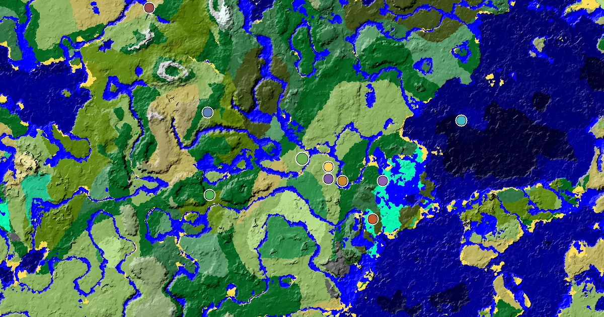 Minecraft Plains Seed: a Mansion Within Reach — biome and structure map