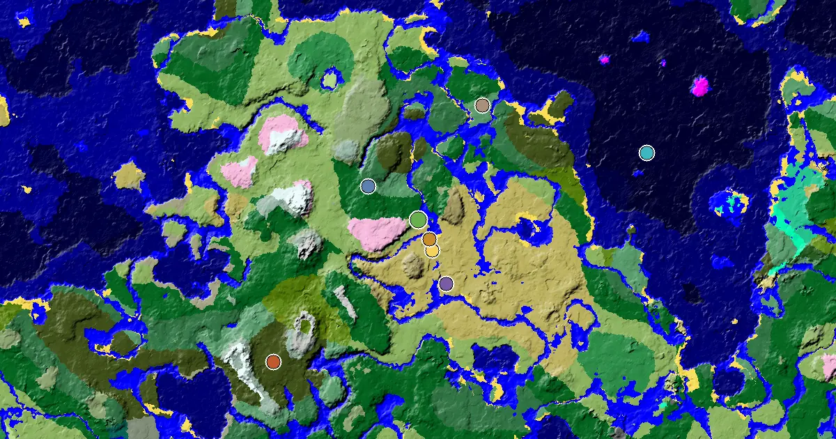 Plains Seed With an Ancient City Under Spawn — biome and structure map