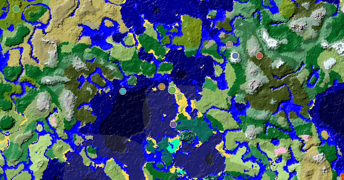 Minecraft Plains Seed: a Village at Spawn — biome and structure map