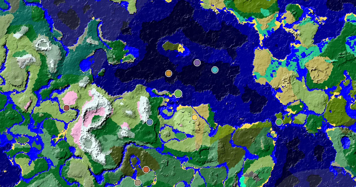 a Mansion Within Reach Near a Beach Spawn — biome and structure map