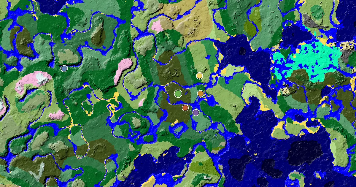 Dark Forest Spawn — a Woodland Mansion Nearby — biome and structure map