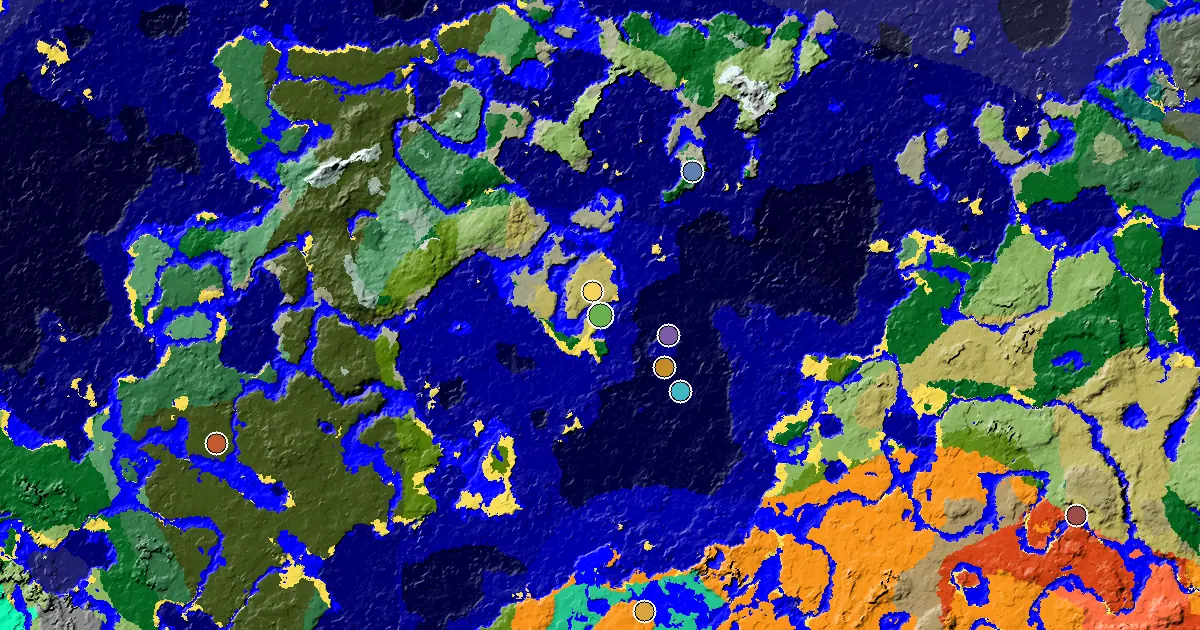 Savanna Seed With a Village Beside Spawn — biome and structure map