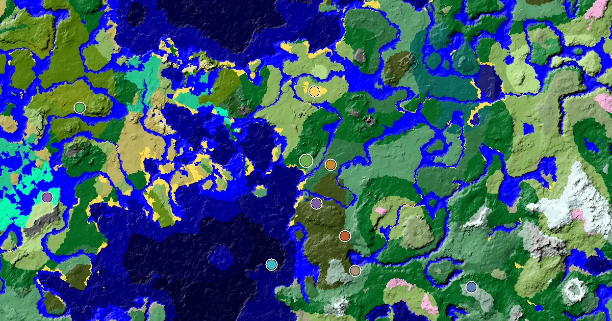 Minecraft Forest Seed: a Mansion Within Reach — biome and structure map