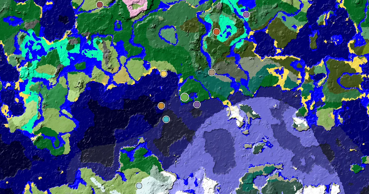 Forest Seed With a Mansion Within Reach — biome and structure map