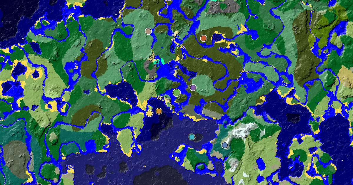 Dark Forest Seed With a Mansion Within Reach — biome and structure map