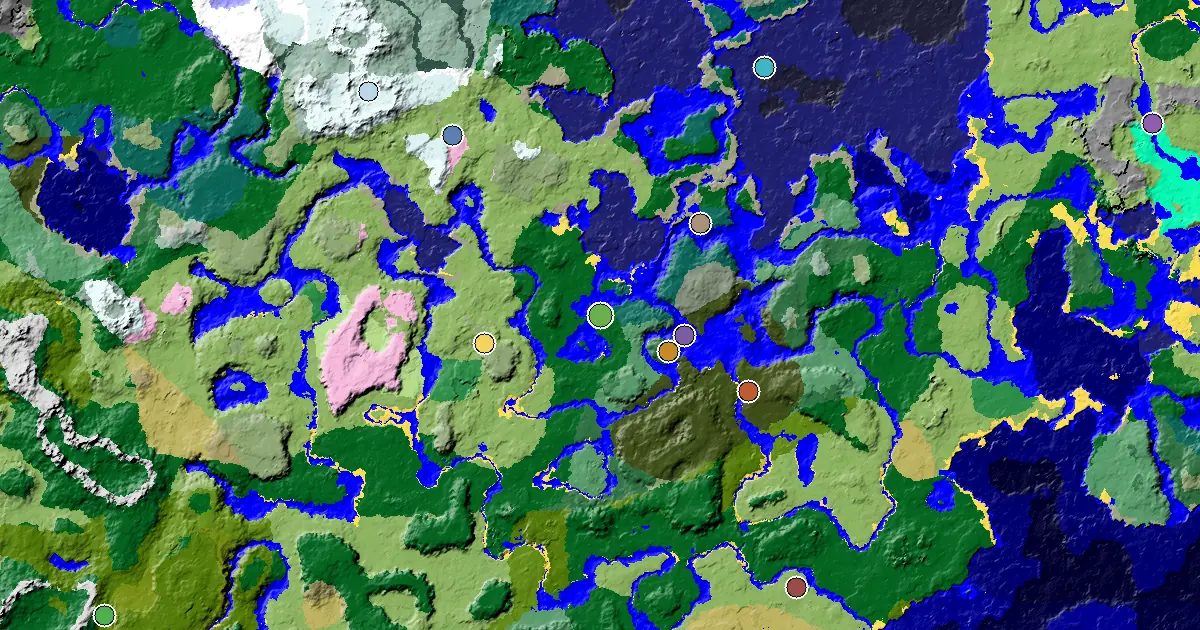 Forest Spawn — a Mansion Within Reach — biome and structure map