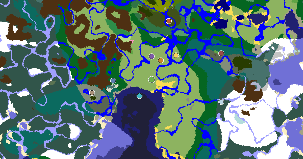 Plains Seed With a Mansion Within Reach — biome and structure map