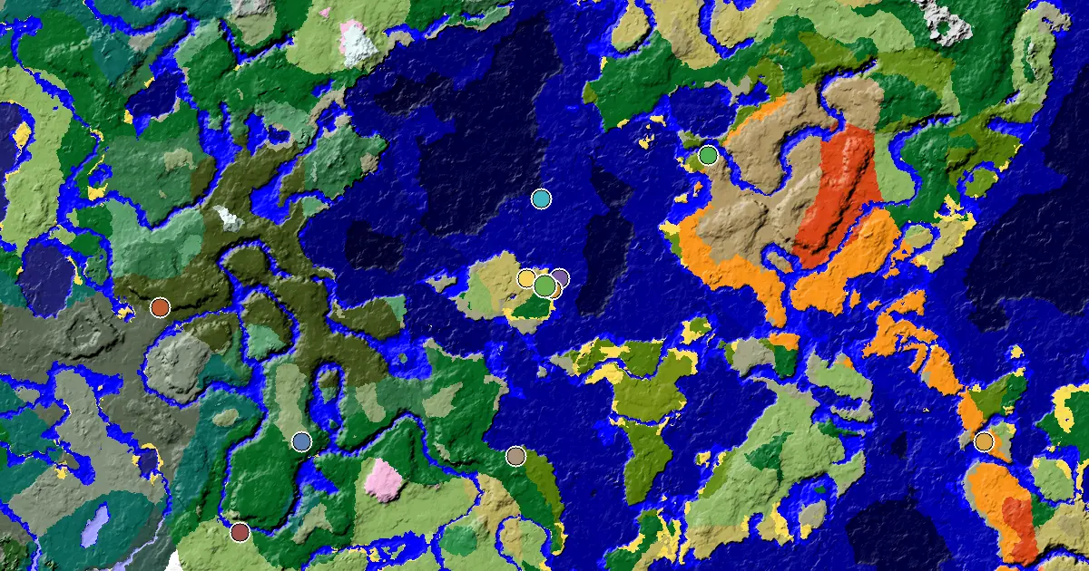 Minecraft Forest Seed: a Trial Chamber by Spawn — biome and structure map