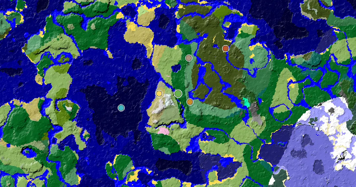 Forest Spawn — a Mansion Within Reach — biome and structure map