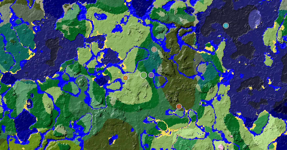 Meadow Seed With a Mansion Within Reach — biome and structure map