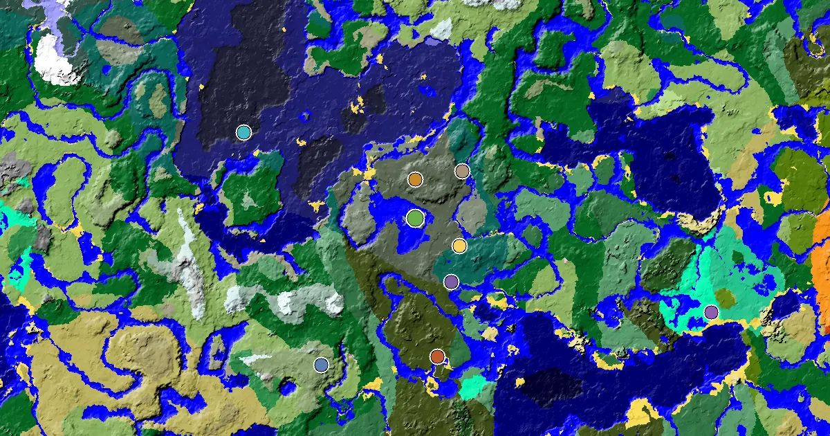 Minecraft Old Growth Spruce Taiga Seed: a Mansion Within Reach — biome and structure map