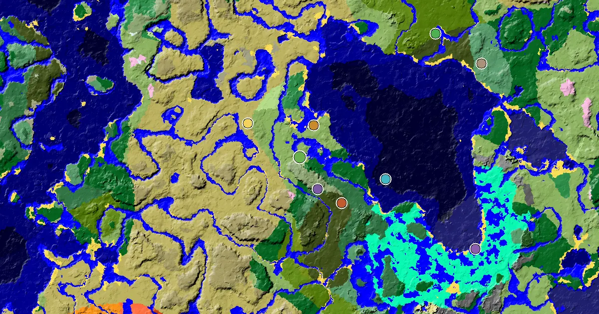 Plains Seed With a Woodland Mansion Nearby — biome and structure map