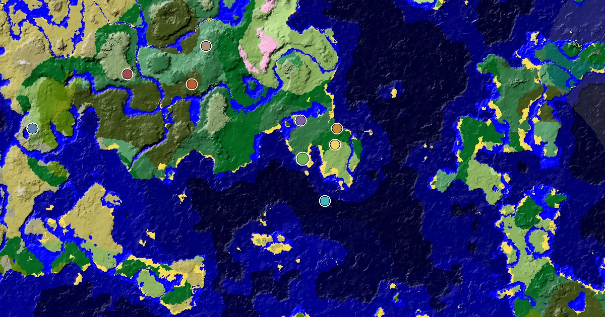 Minecraft Forest Seed: a Mansion Within Reach — biome and structure map