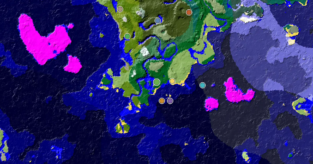 a Mansion Within Reach Near a Forest Spawn — biome and structure map