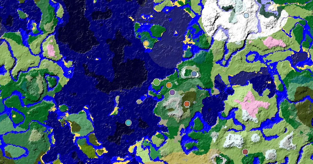 Forest Spawn — a Mansion Within Reach — biome and structure map
