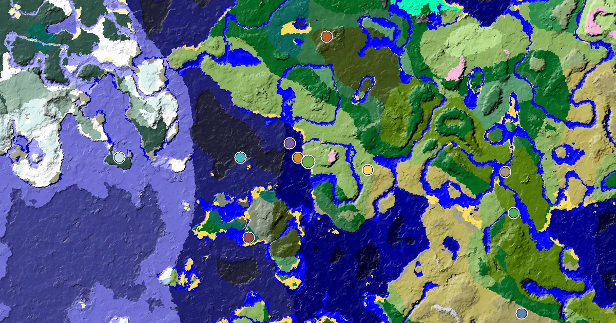 Plains Seed With a Trial Chamber by Spawn — biome and structure map