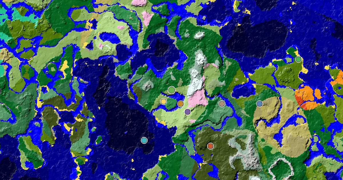 a Village Beside Spawn Near a Plains Spawn — biome and structure map