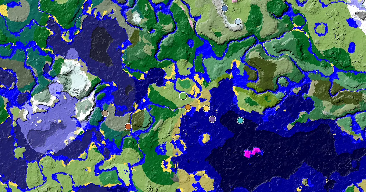 Plains Seed With a Mansion Within Reach — biome and structure map