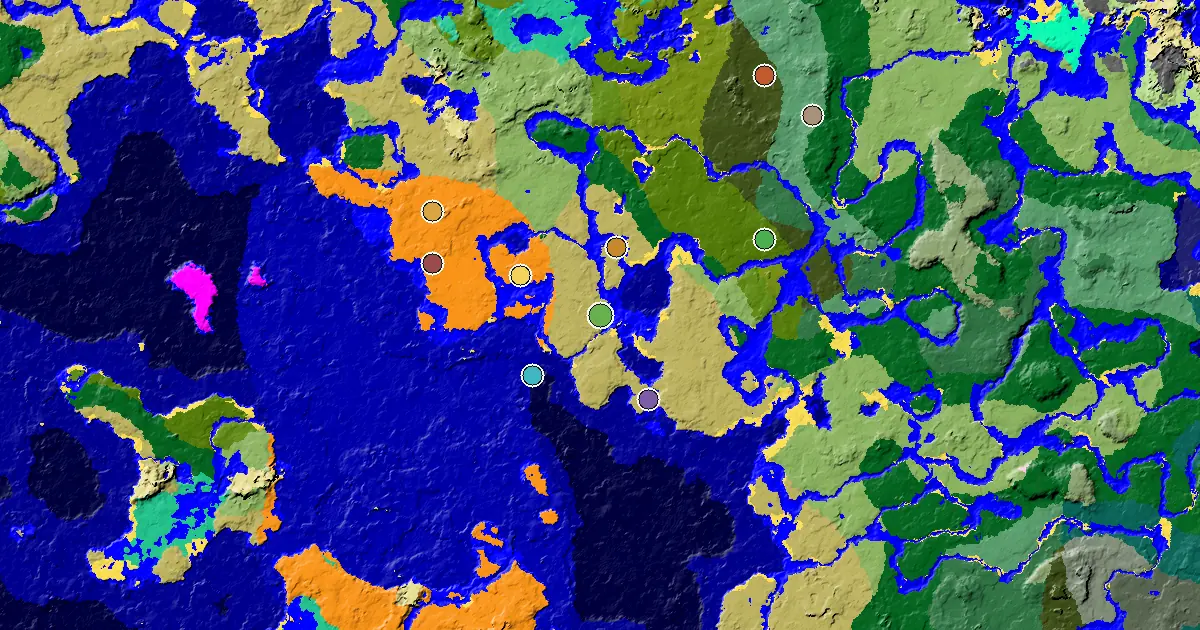 Savanna Seed With a Mansion Within Reach — biome and structure map