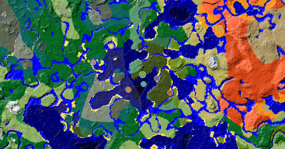 Dark Forest Spawn — a Mansion Within Reach — biome and structure map