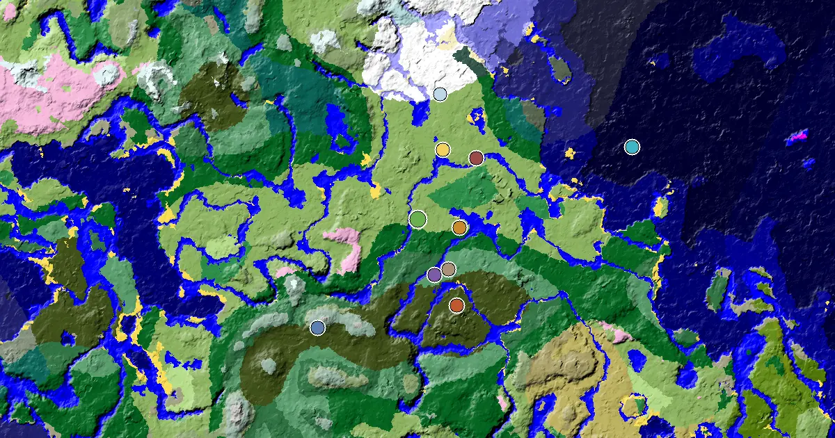Plains Seed With a Mansion Within Reach — biome and structure map