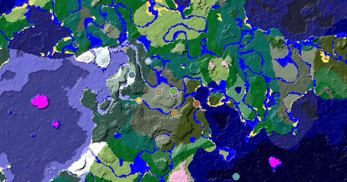Old Growth Spruce Taiga Spawn — a Woodland Mansion Nearby — biome and structure map