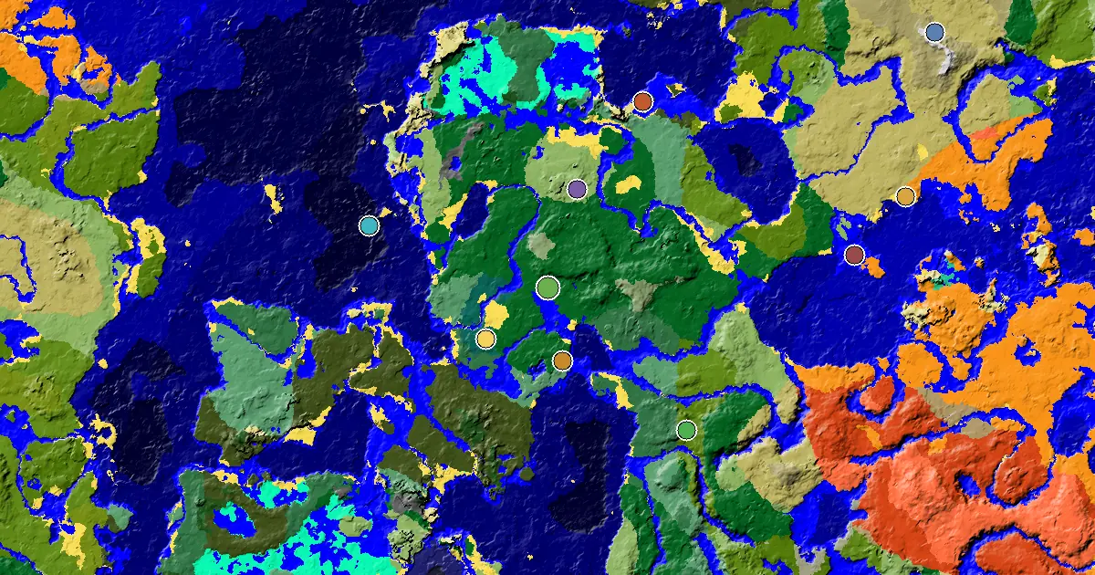 Minecraft Forest Seed: a Mansion Within Reach — biome and structure map