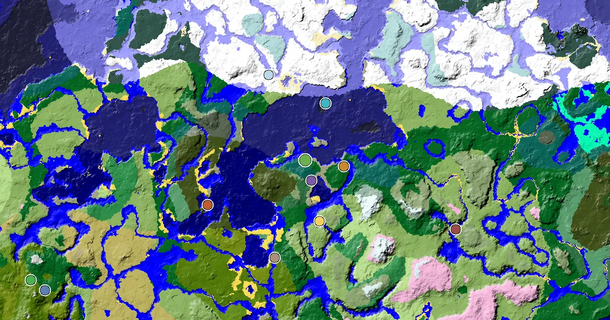 a Mansion Within Reach Near a Forest Spawn — biome and structure map