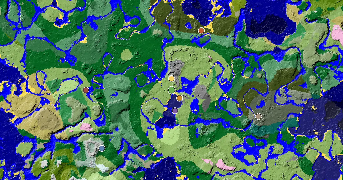 Minecraft Plains Seed: a Village Beside Spawn — biome and structure map
