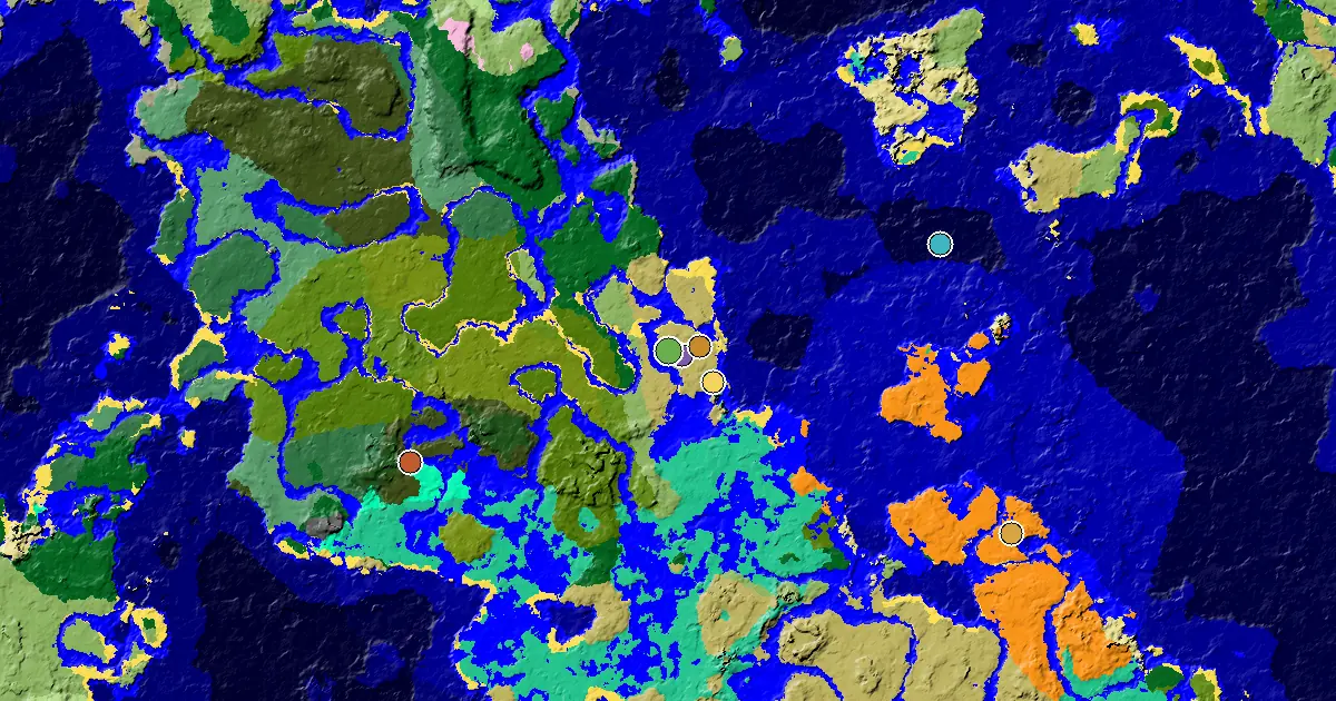 Savanna Seed With a Trial Chamber by Spawn — biome and structure map
