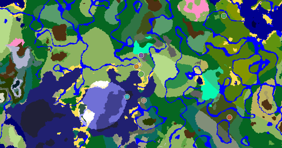 Minecraft Beach Seed: a Village Beside Spawn — biome and structure map