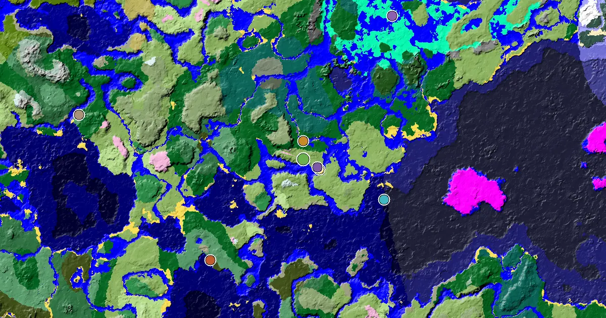 Plains Seed With a Trial Chamber by Spawn — biome and structure map