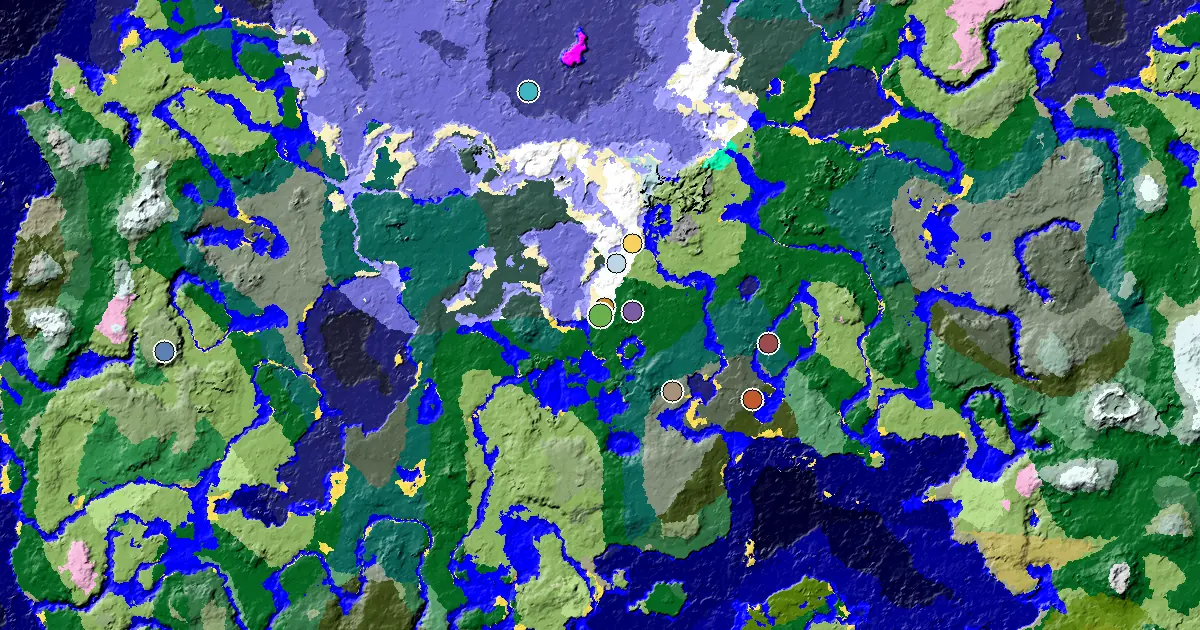 a Trial Chamber by Spawn Near a Forest Spawn — biome and structure map