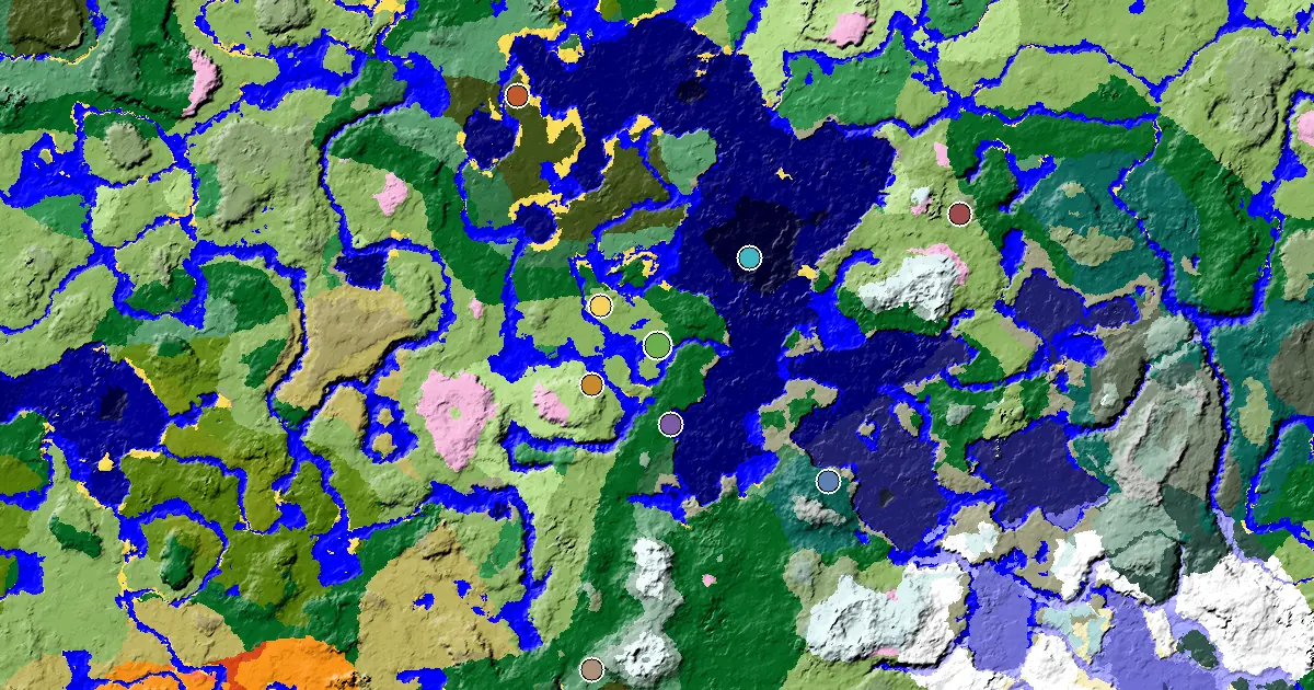 Plains Seed With a Mansion Within Reach — biome and structure map