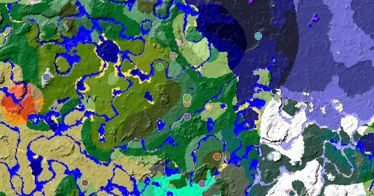 Minecraft Birch Forest Seed: a Trial Chamber by Spawn — biome and structure map