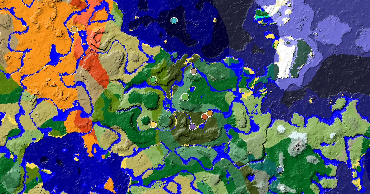 Dripstone Caves Spawn — a Woodland Mansion Nearby — biome and structure map