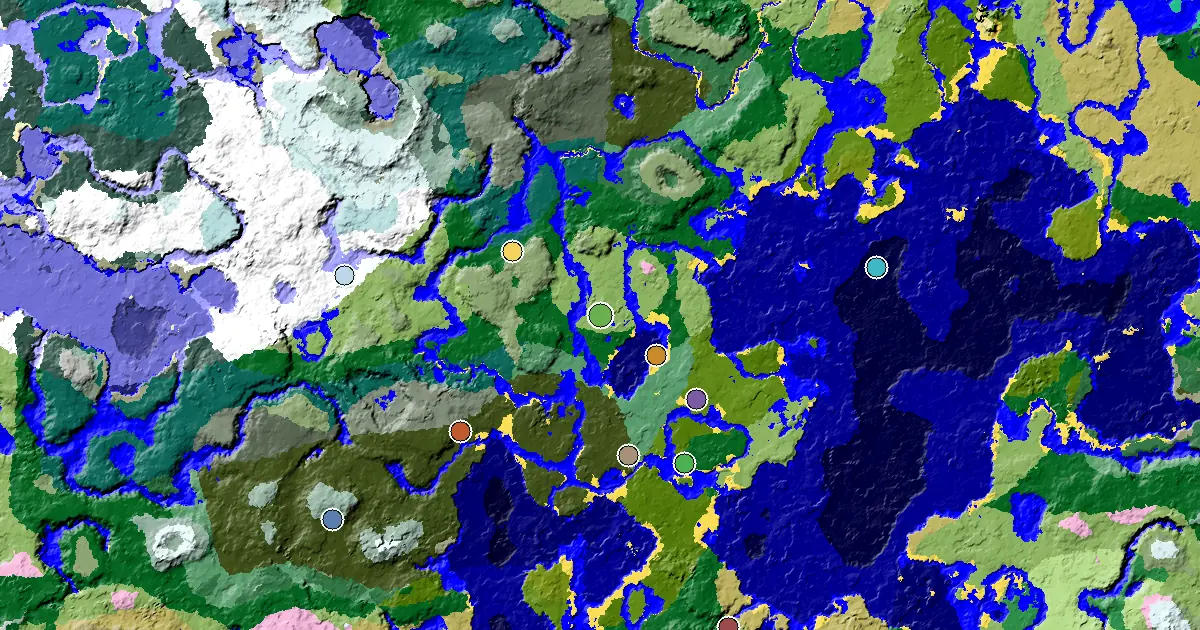 Minecraft Plains Seed: a Mansion Within Reach — biome and structure map
