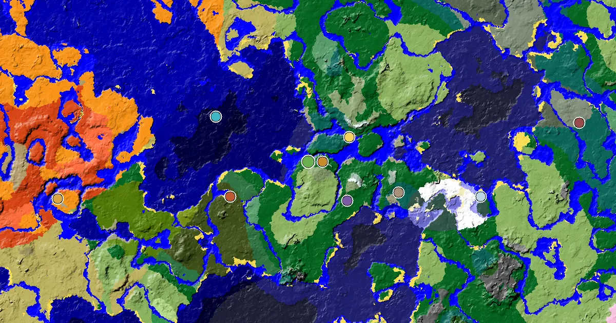 Minecraft Forest Seed: a Trial Chamber by Spawn — biome and structure map