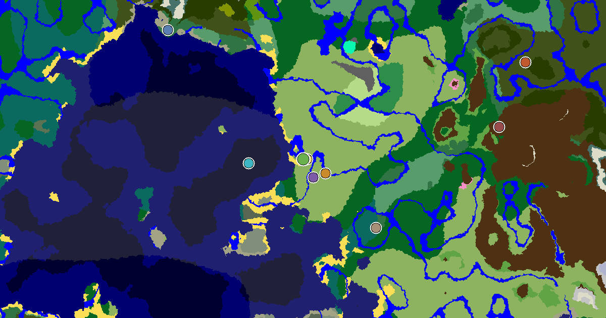 a Village at Spawn Near a Plains Spawn — biome and structure map